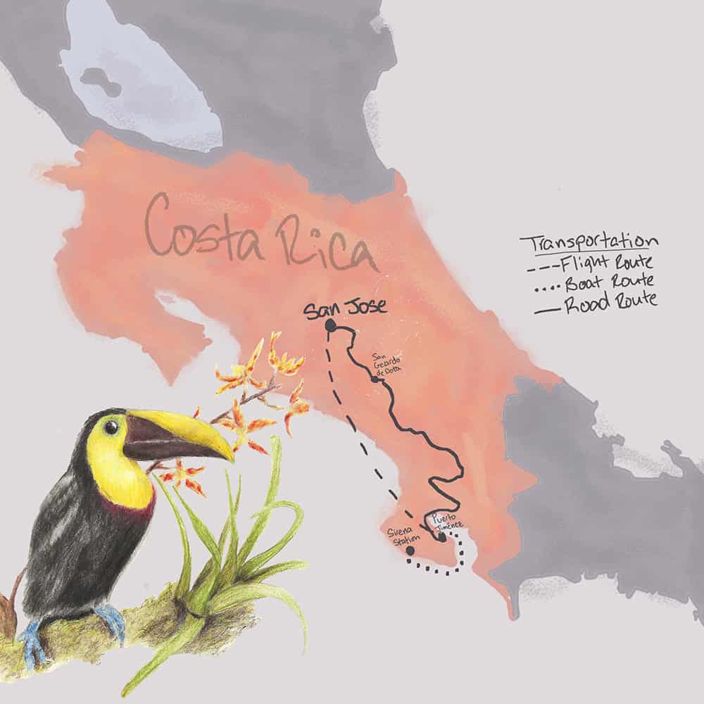 Costa Rica Map For Wildher