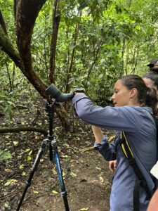 Her Wild Life Costa Rica guide with scope